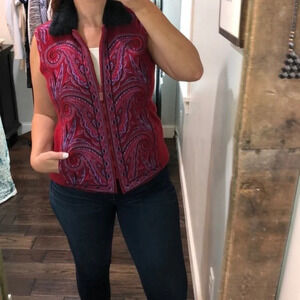 Bob Mackie wearable art beautiful embroidered vest